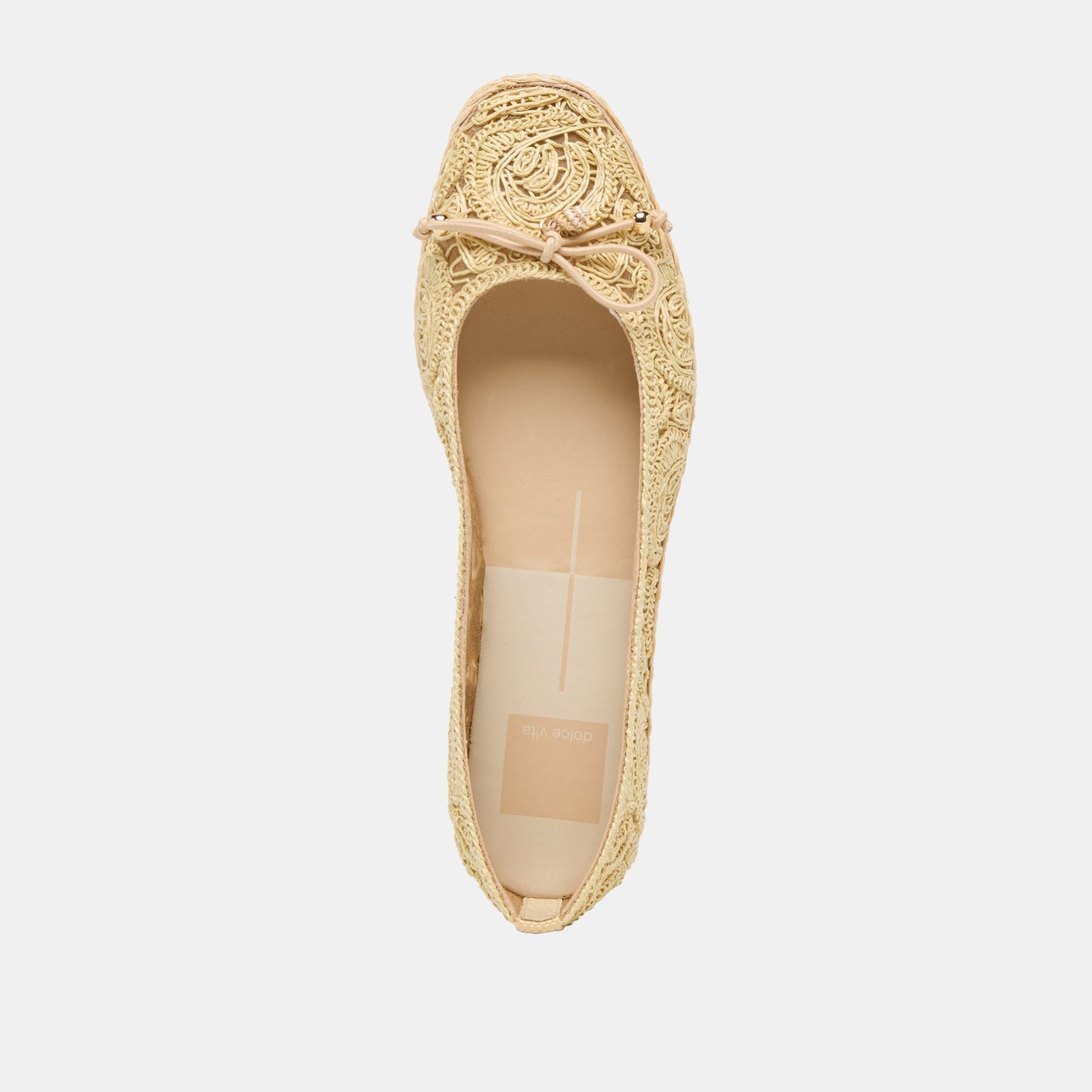 Tianna Lt Natural Raffia Lace Ballet Flats Dolce Vita