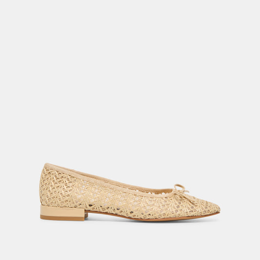 Ulicia Lt Natural Cross Hatch Raffia Ballet Flats Dolce Vita