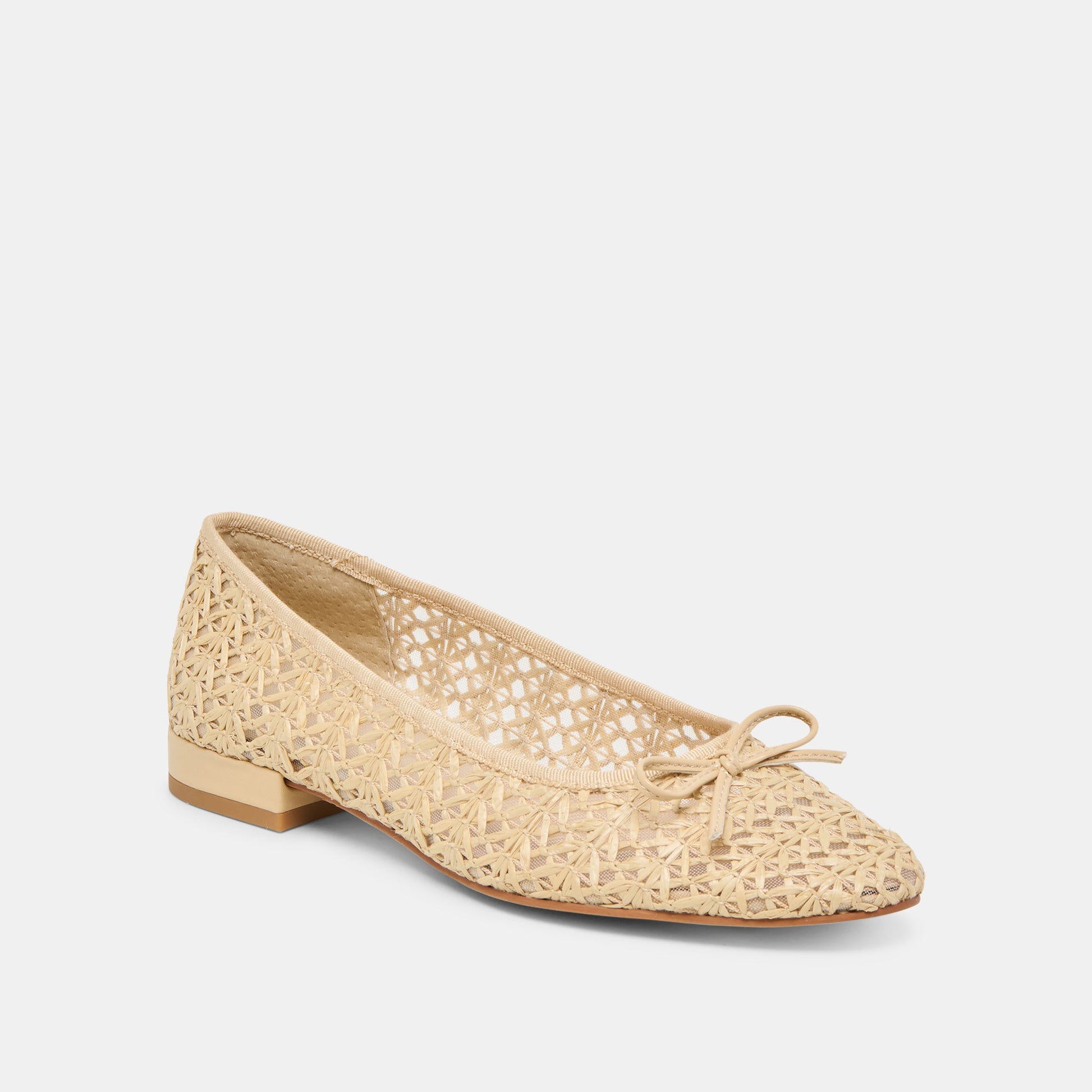 Ulicia Lt Natural Cross Hatch Raffia Ballet Flats Dolce Vita