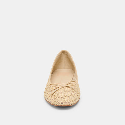 Ulicia Lt Natural Cross Hatch Raffia Ballet Flats Dolce Vita