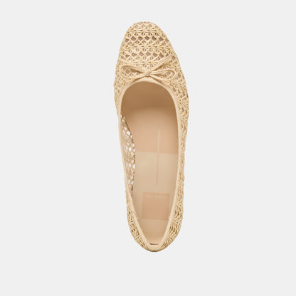 Ulicia Lt Natural Cross Hatch Raffia Ballet Flats Dolce Vita
