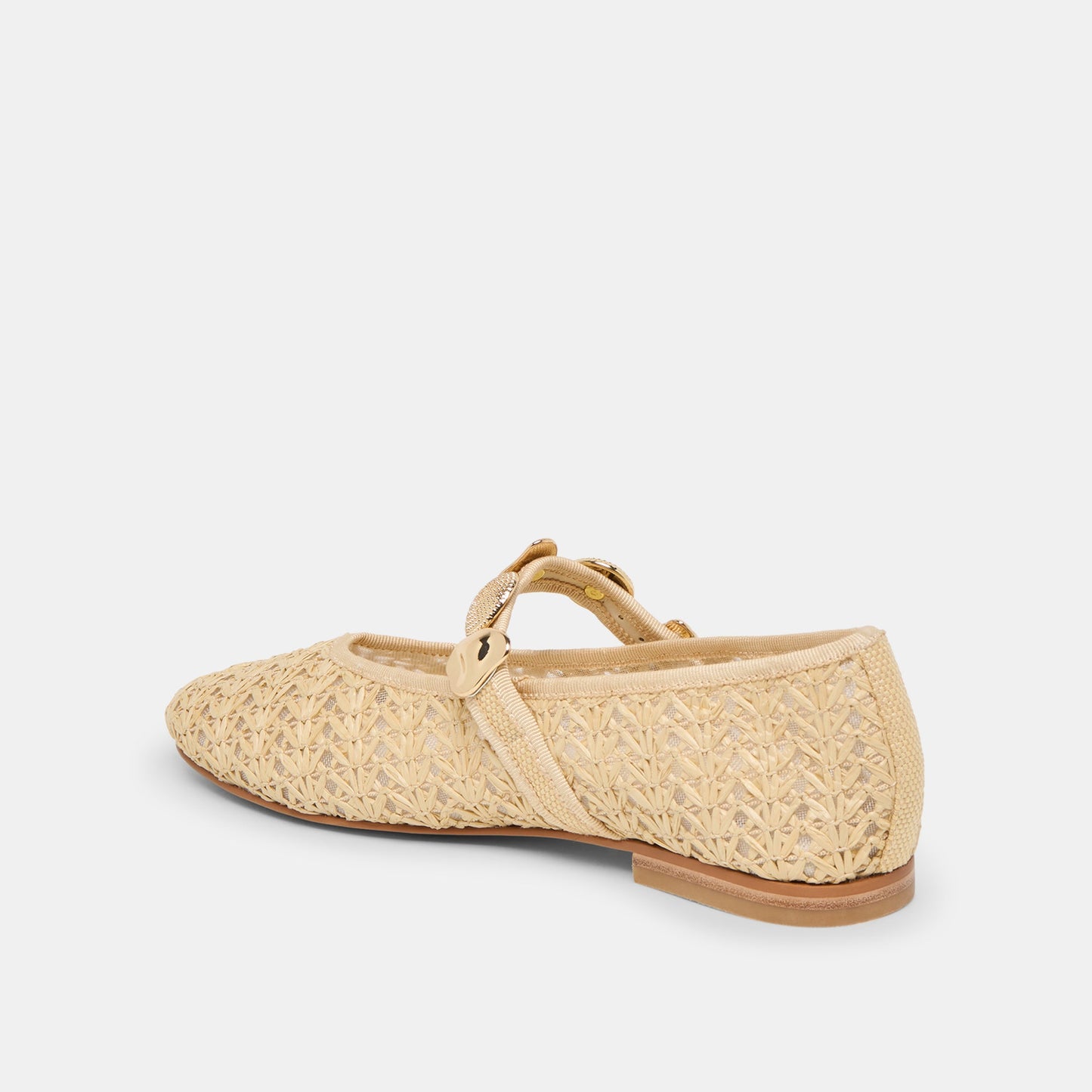 Relan Natural Cross Hatch Raffia Ballet Flats Dolce Vita