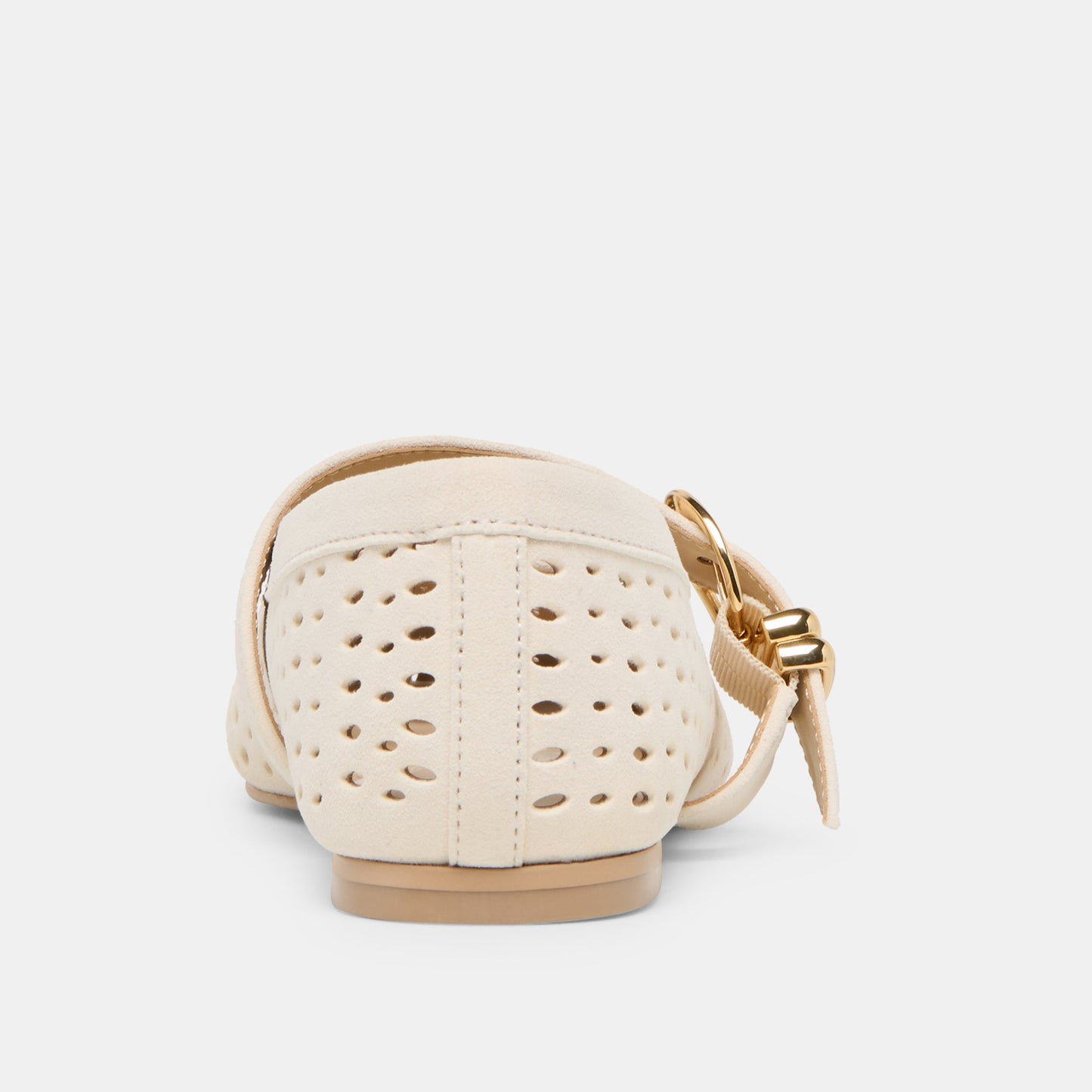 Mikel Creme Perforated Suede Ballet Flats Dolce Vita