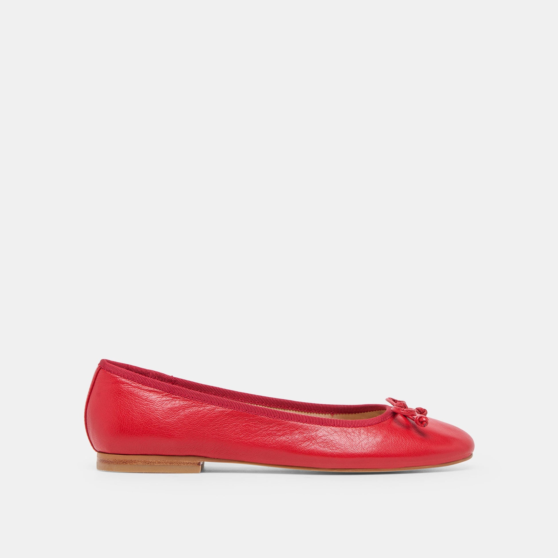 Ritla Cherry Leather Ballet Flats Dolce Vita