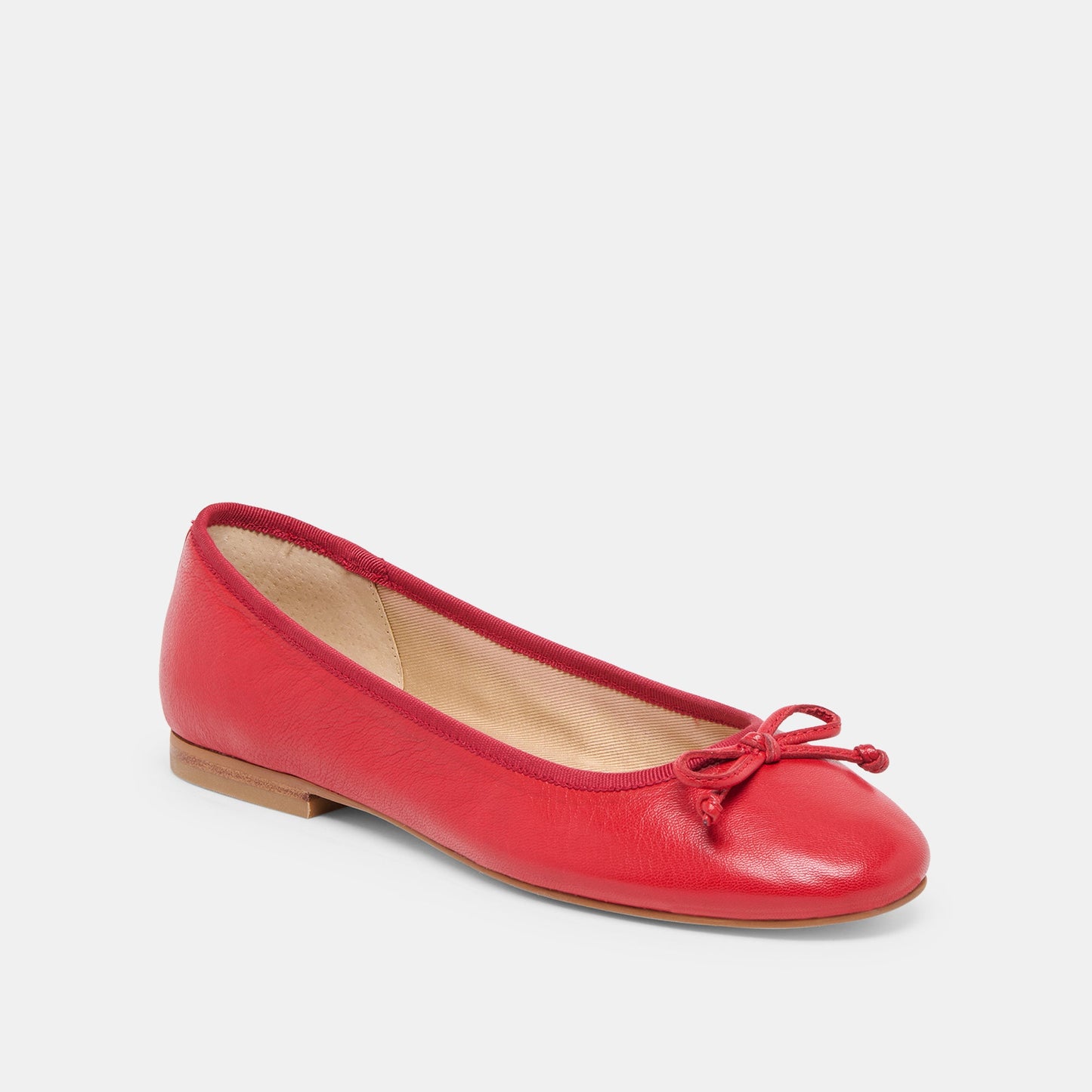 Ritla Cherry Leather Ballet Flats Dolce Vita