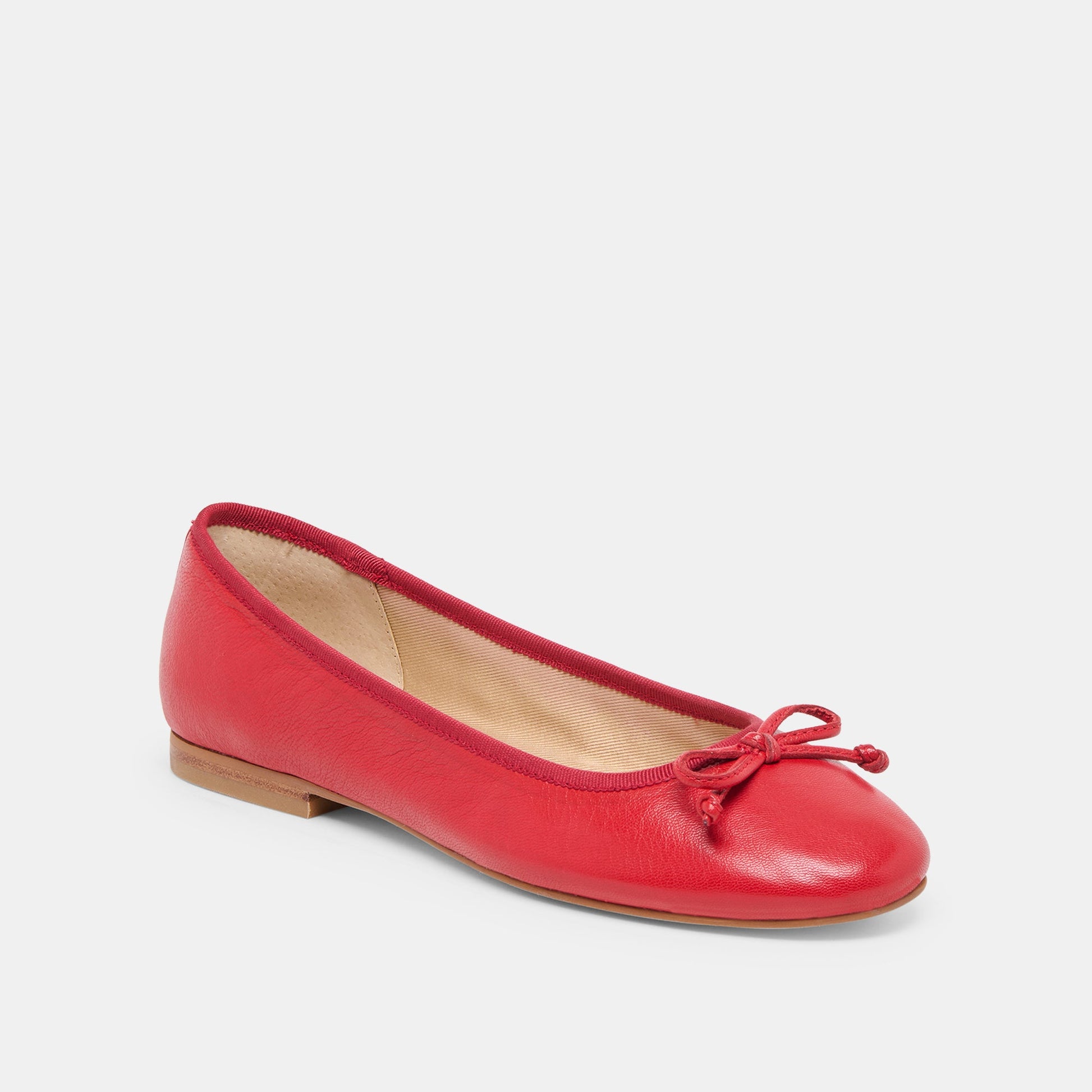 Ritla Cherry Leather Ballet Flats Dolce Vita