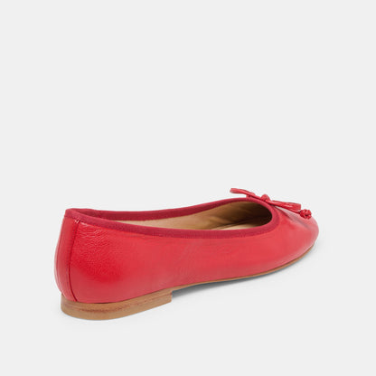 Ritla Cherry Leather Ballet Flats Dolce Vita