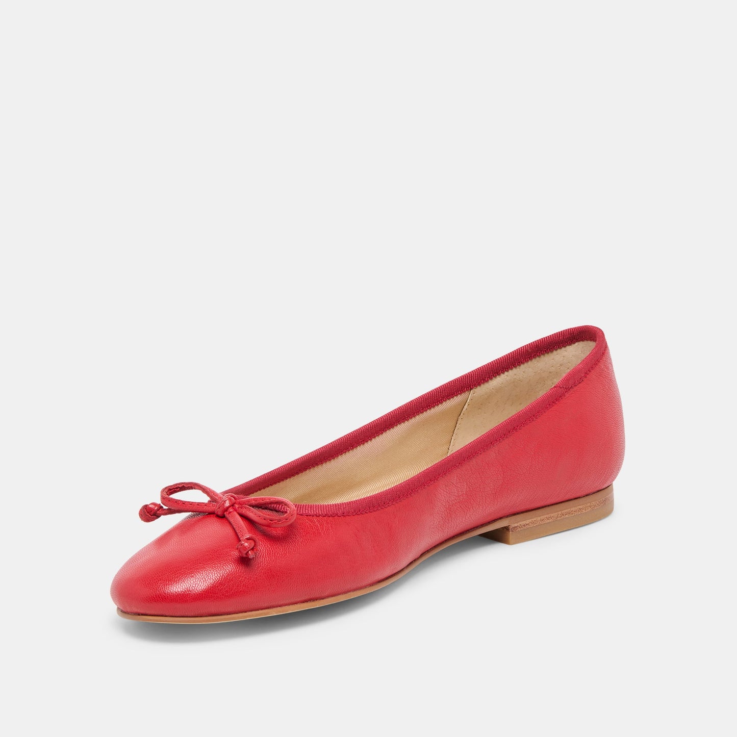 Ritla Cherry Leather Ballet Flats Dolce Vita