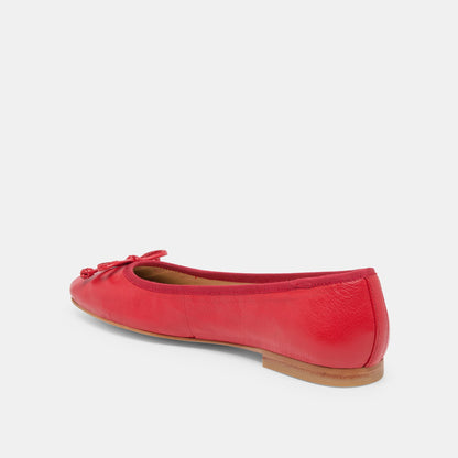 Ritla Cherry Leather Ballet Flats Dolce Vita