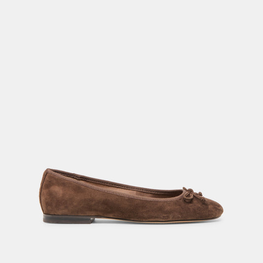 Ritla Dk Brown Suede Ballet Flats Dolce Vita