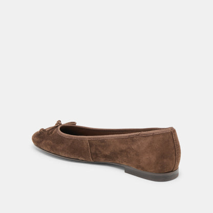 Ritla Dk Brown Suede Ballet Flats Dolce Vita