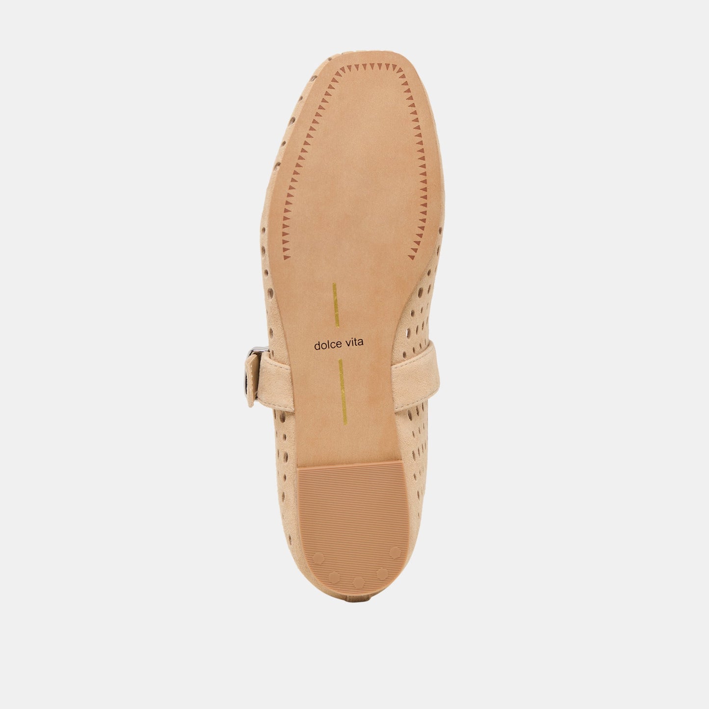 Mikel Camel Perforated Suede Ballet Flats Dolce Vita
