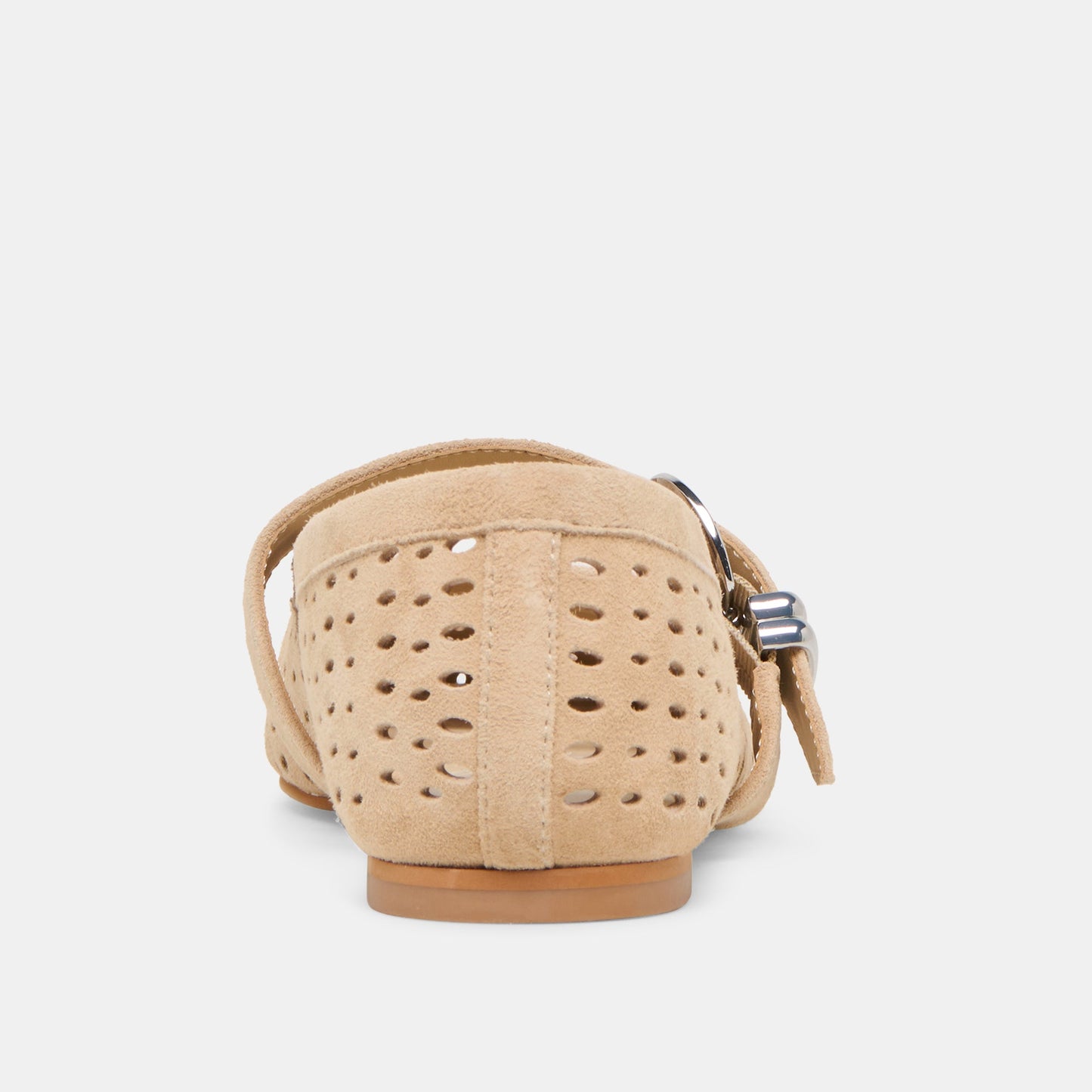 Mikel Camel Perforated Suede Ballet Flats Dolce Vita