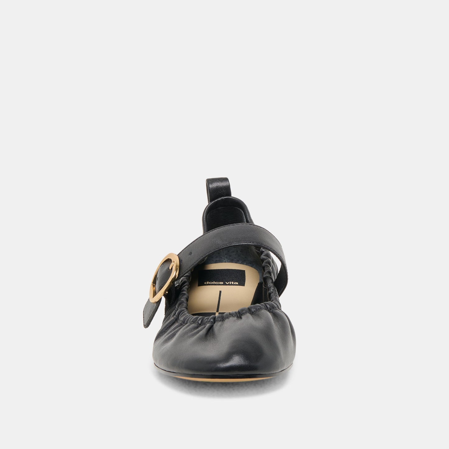 Caely Black Leather Ballet Flats Dolce Vita