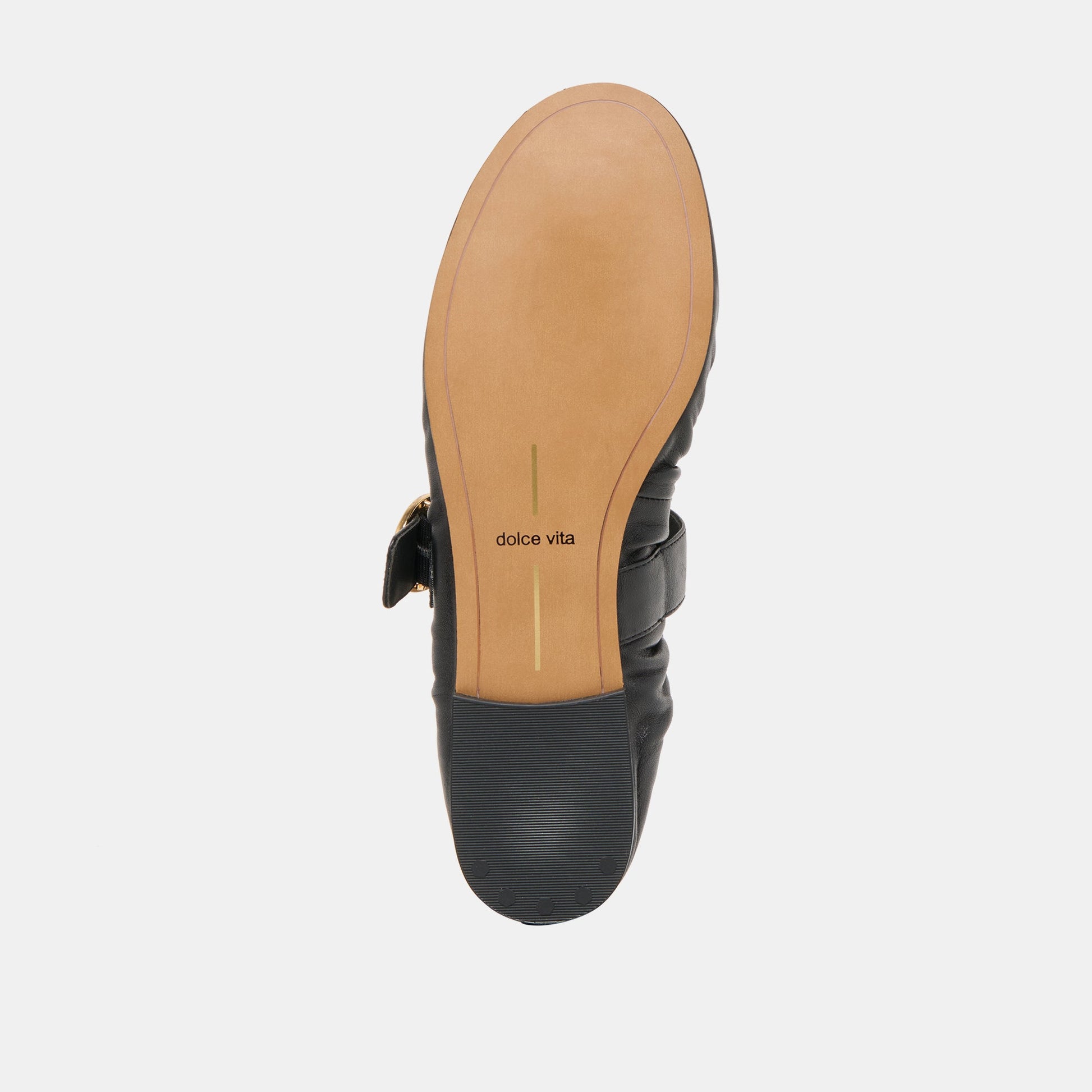 Caely Black Leather Ballet Flats Dolce Vita