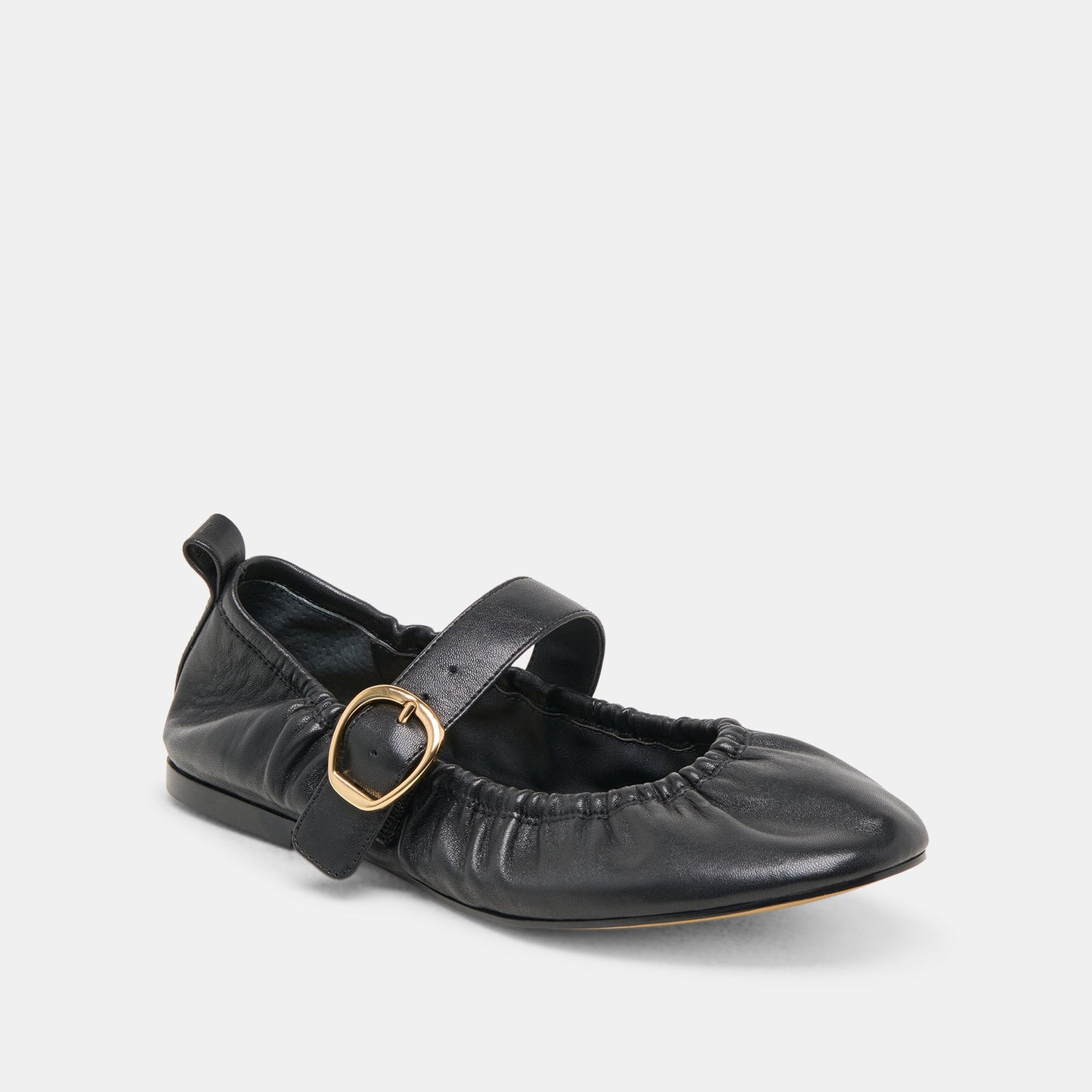 Caely Black Leather Ballet Flats Dolce Vita