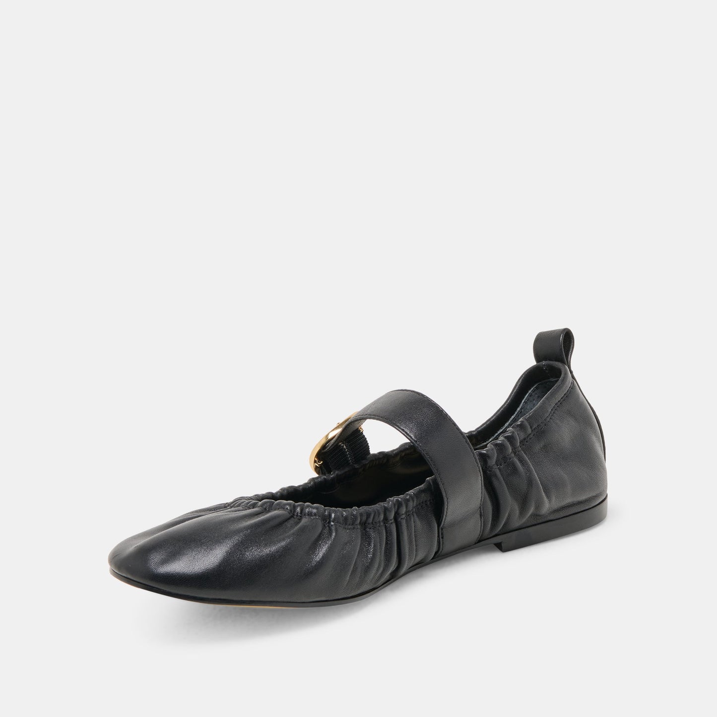Caely Black Leather Ballet Flats Dolce Vita