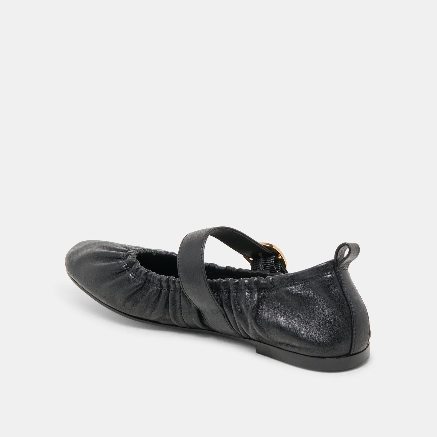 Caely Black Leather Ballet Flats Dolce Vita