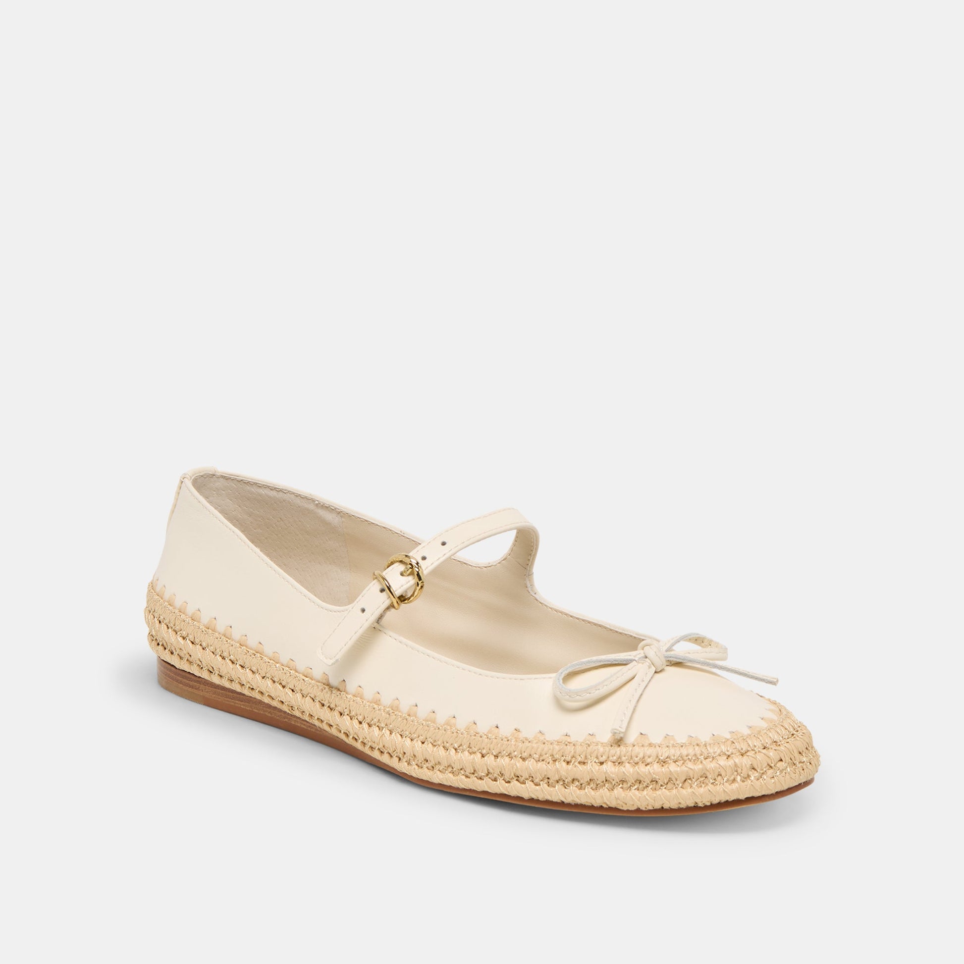 Betony Off White Leather Ballet Flats Dolce Vita