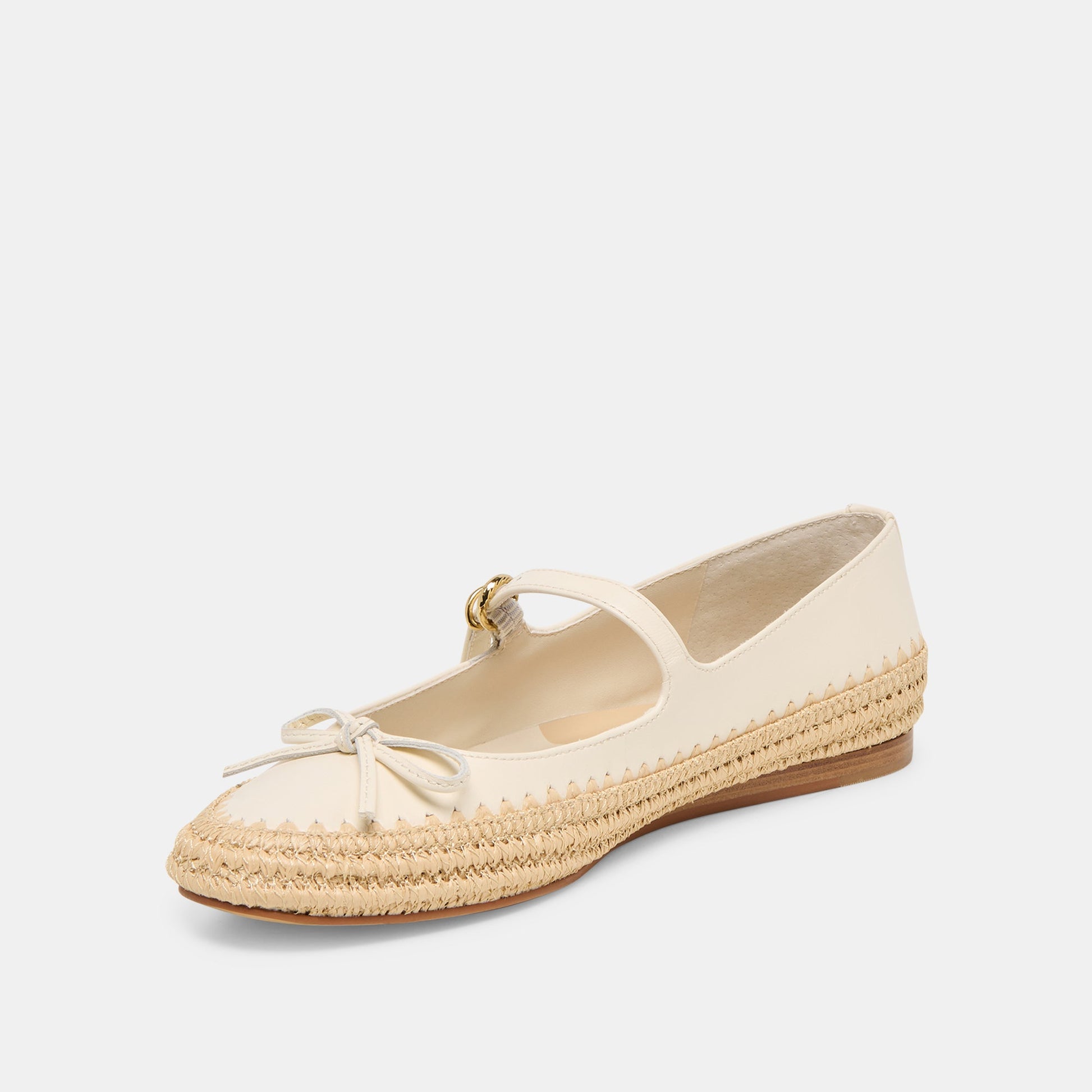 Betony Off White Leather Ballet Flats Dolce Vita