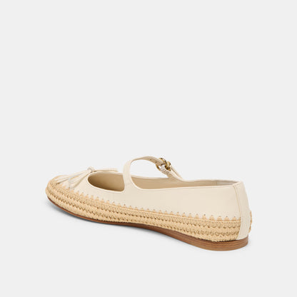 Betony Off White Leather Ballet Flats Dolce Vita