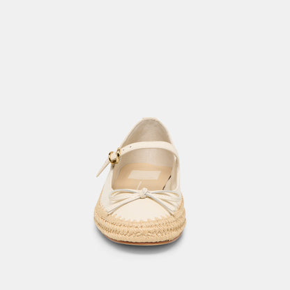 Betony Off White Leather Ballet Flats Dolce Vita
