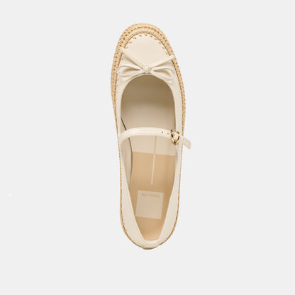 Betony Off White Leather Ballet Flats Dolce Vita