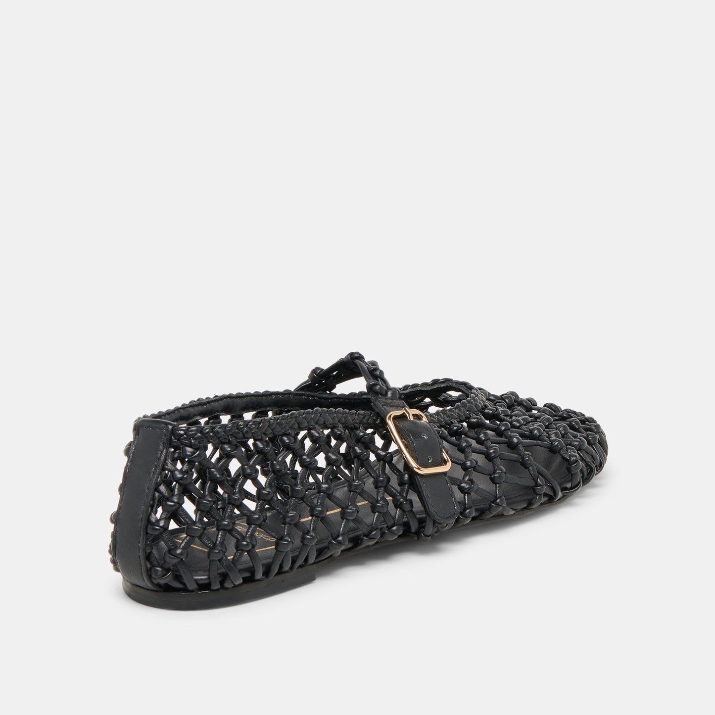 Clair Black Woven Leather Ballet Flats Dolce Vita
