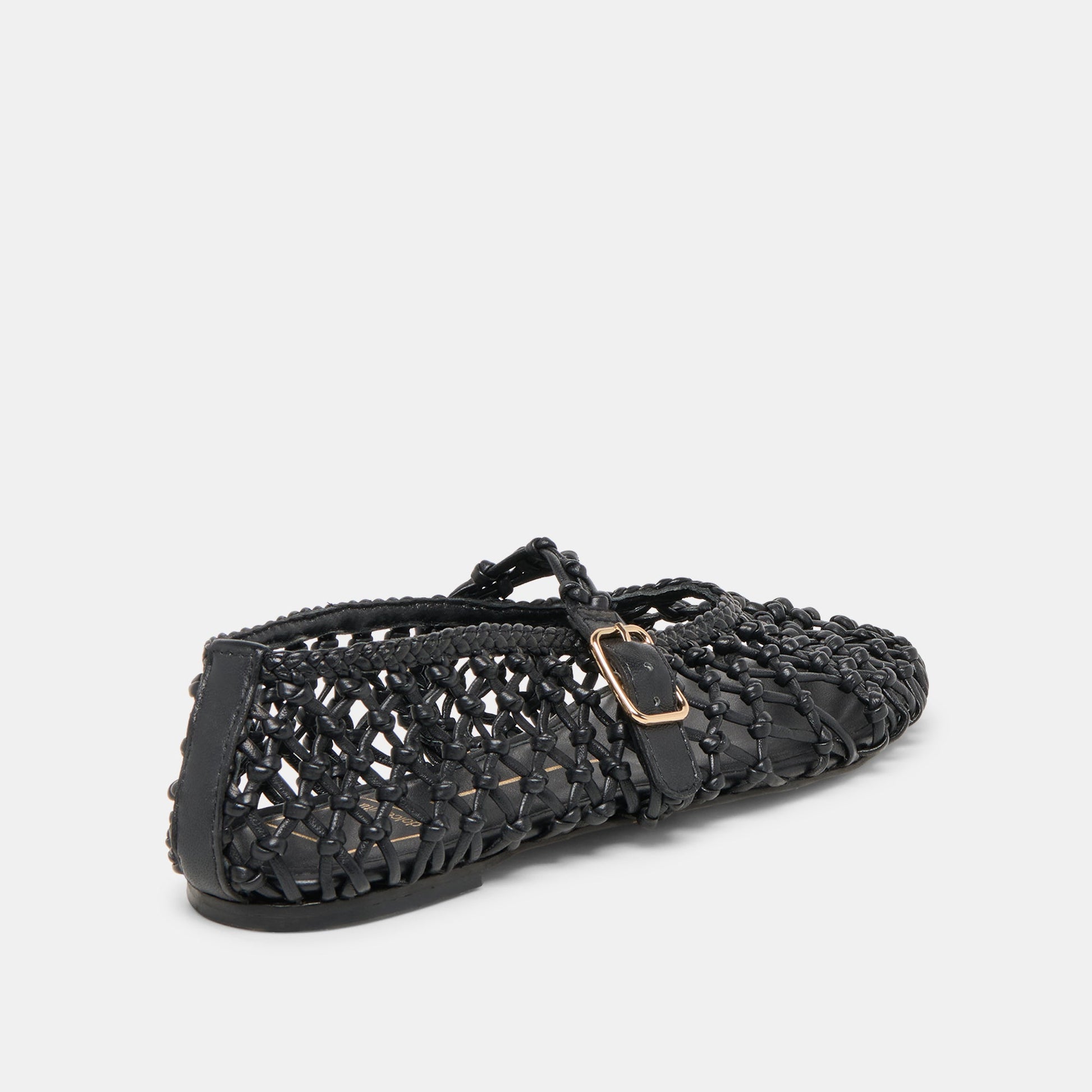 Clair Black Woven Leather Ballet Flats Dolce Vita