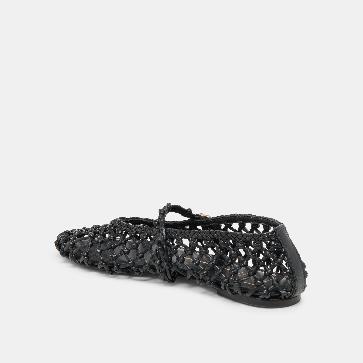 Clair Black Woven Leather Ballet Flats Dolce Vita