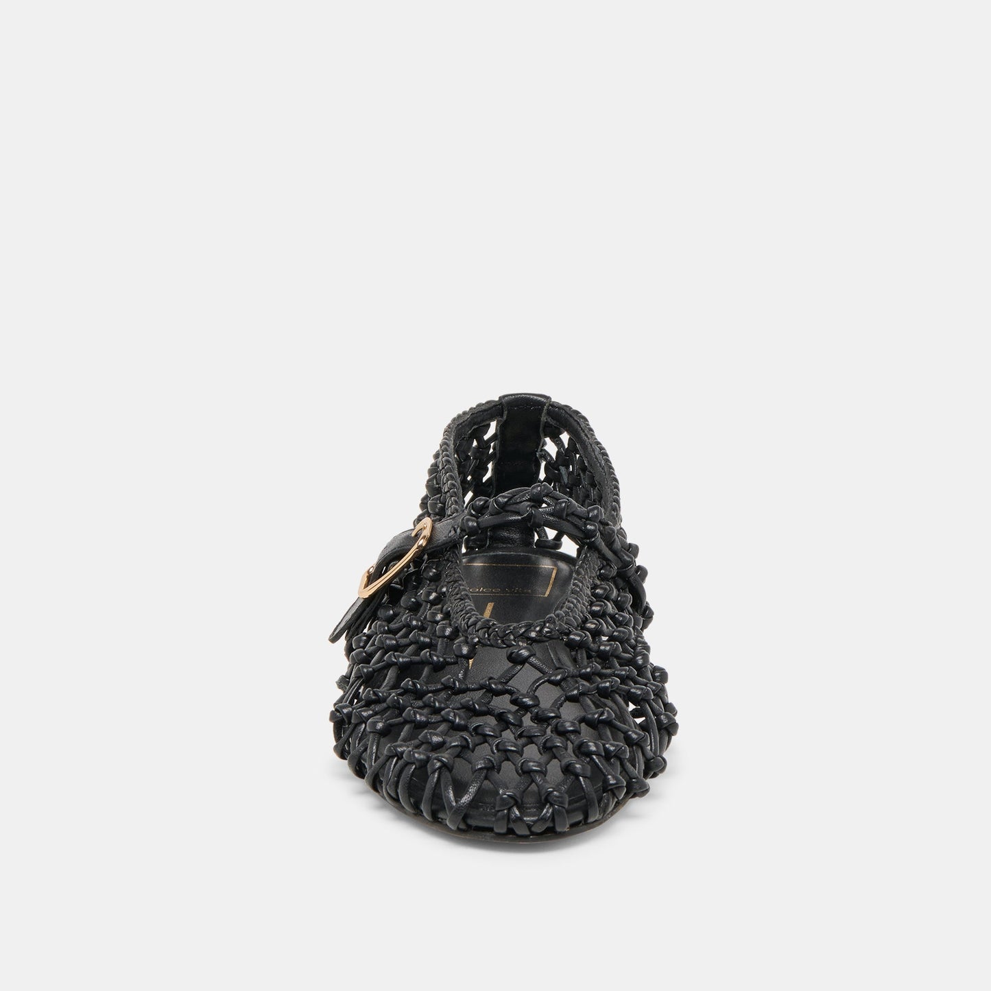 Clair Black Woven Leather Ballet Flats Dolce Vita