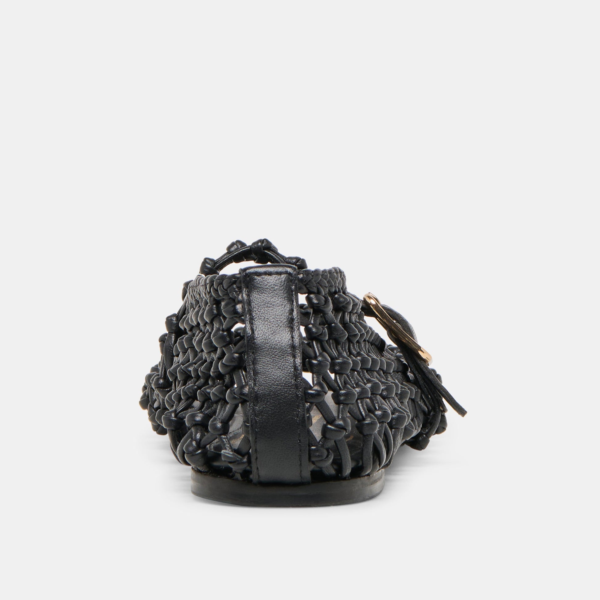 Clair Black Woven Leather Ballet Flats Dolce Vita