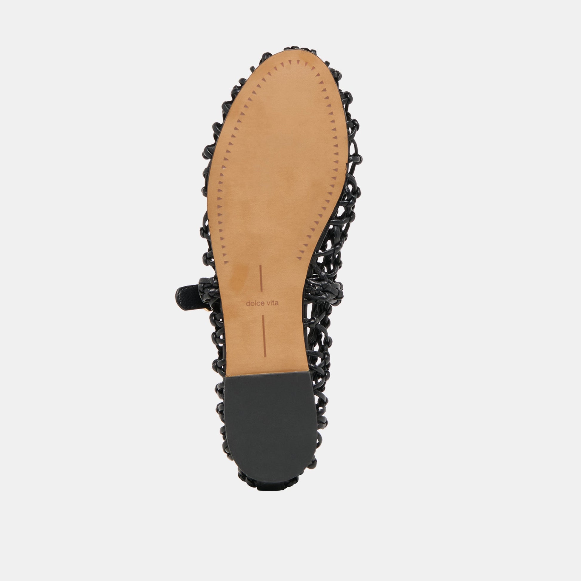 Clair Black Woven Leather Ballet Flats Dolce Vita