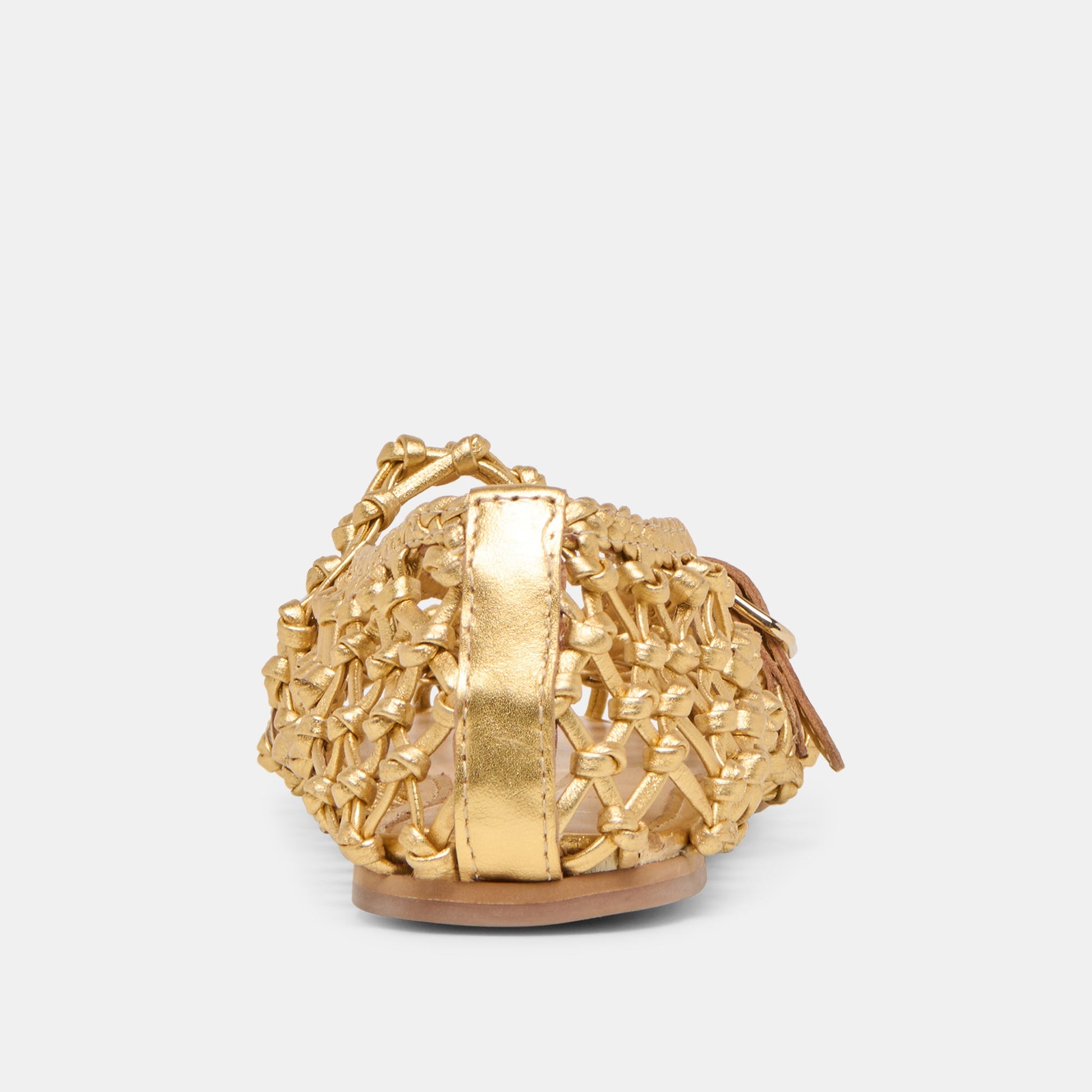 Clair Gold Woven Leather Ballet Flats Dolce Vita