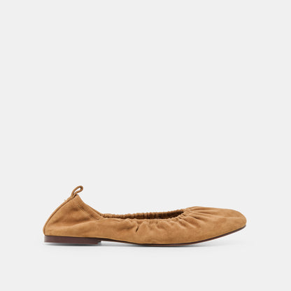 Conrad Lt Brown Suede Ballet Flats Dolce Vita