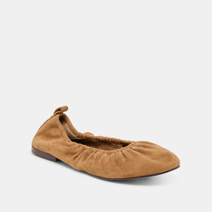 Conrad Lt Brown Suede Ballet Flats Dolce Vita