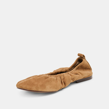 Conrad Lt Brown Suede Ballet Flats Dolce Vita