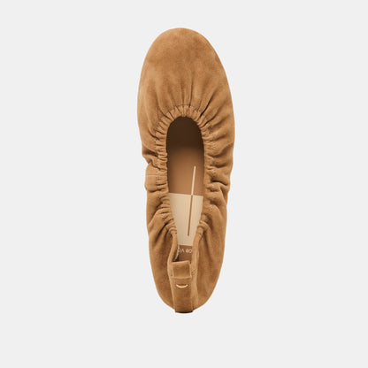 Conrad Lt Brown Suede Ballet Flats Dolce Vita
