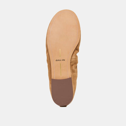 Conrad Lt Brown Suede Ballet Flats Dolce Vita