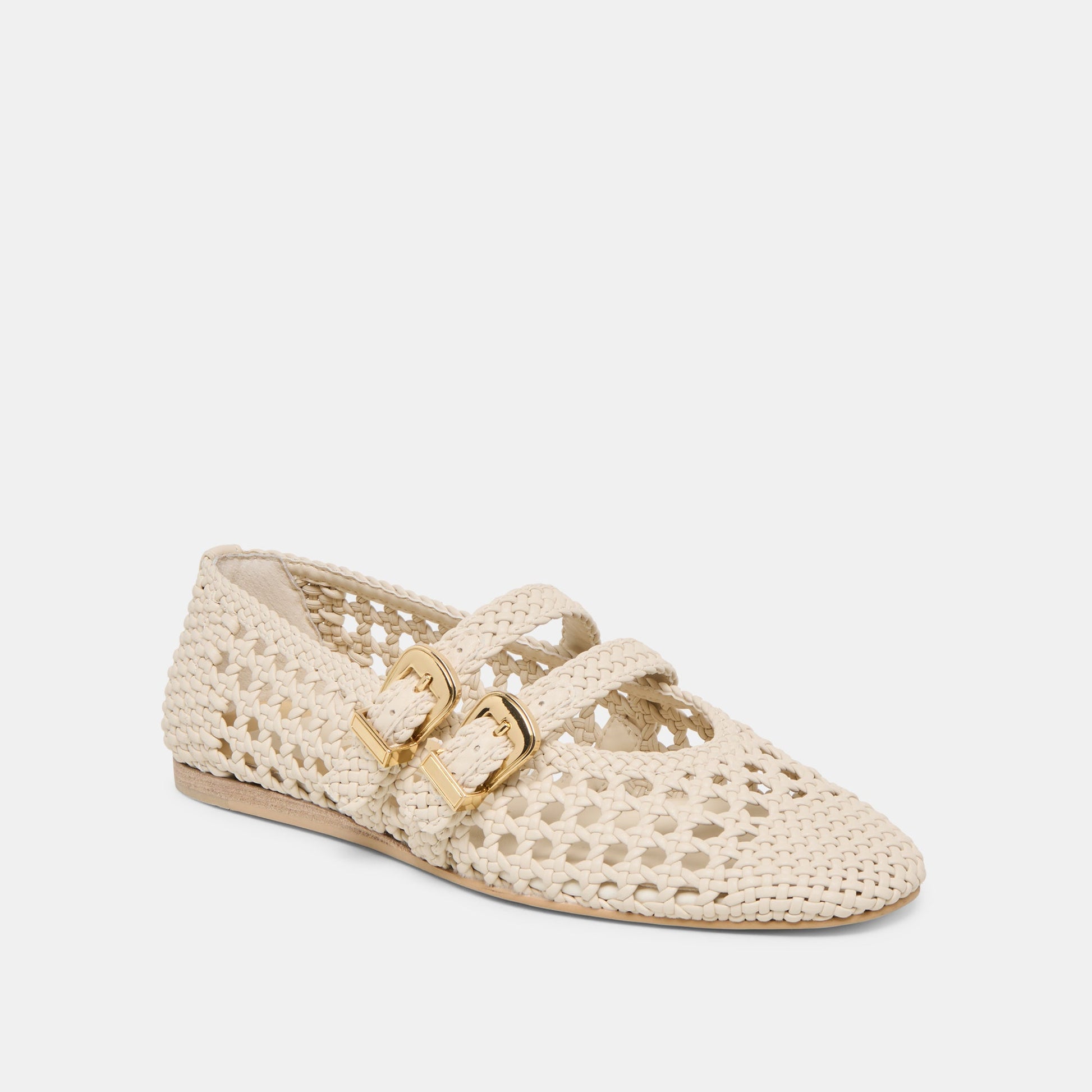 Baylee Creme Woven Stella Ballet Flats Dolce Vita