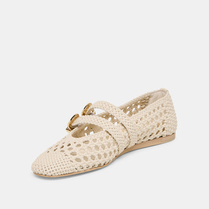 Baylee Creme Woven Stella Ballet Flats Dolce Vita