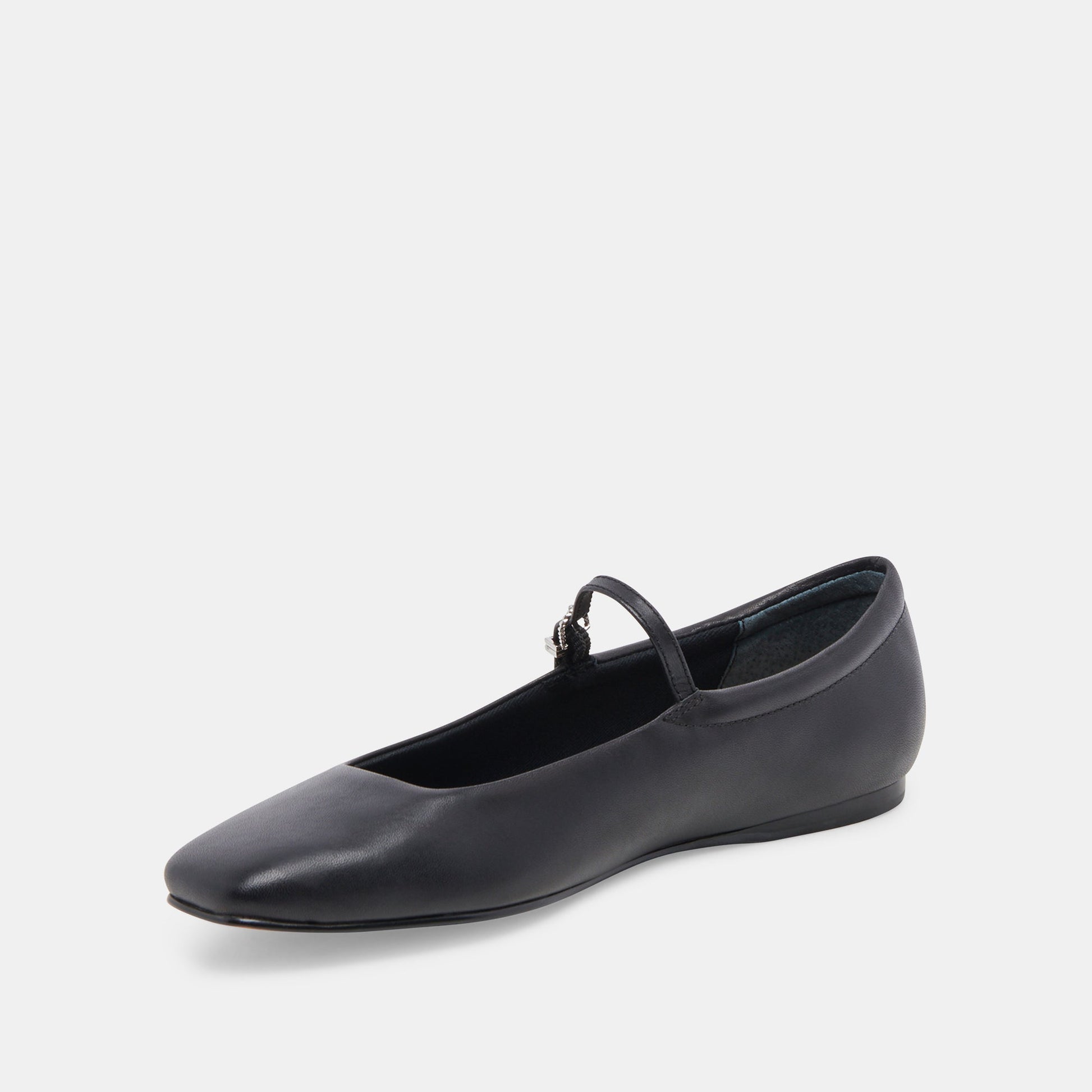 Reyes Black Leather Ballet Flats Dolce Vita