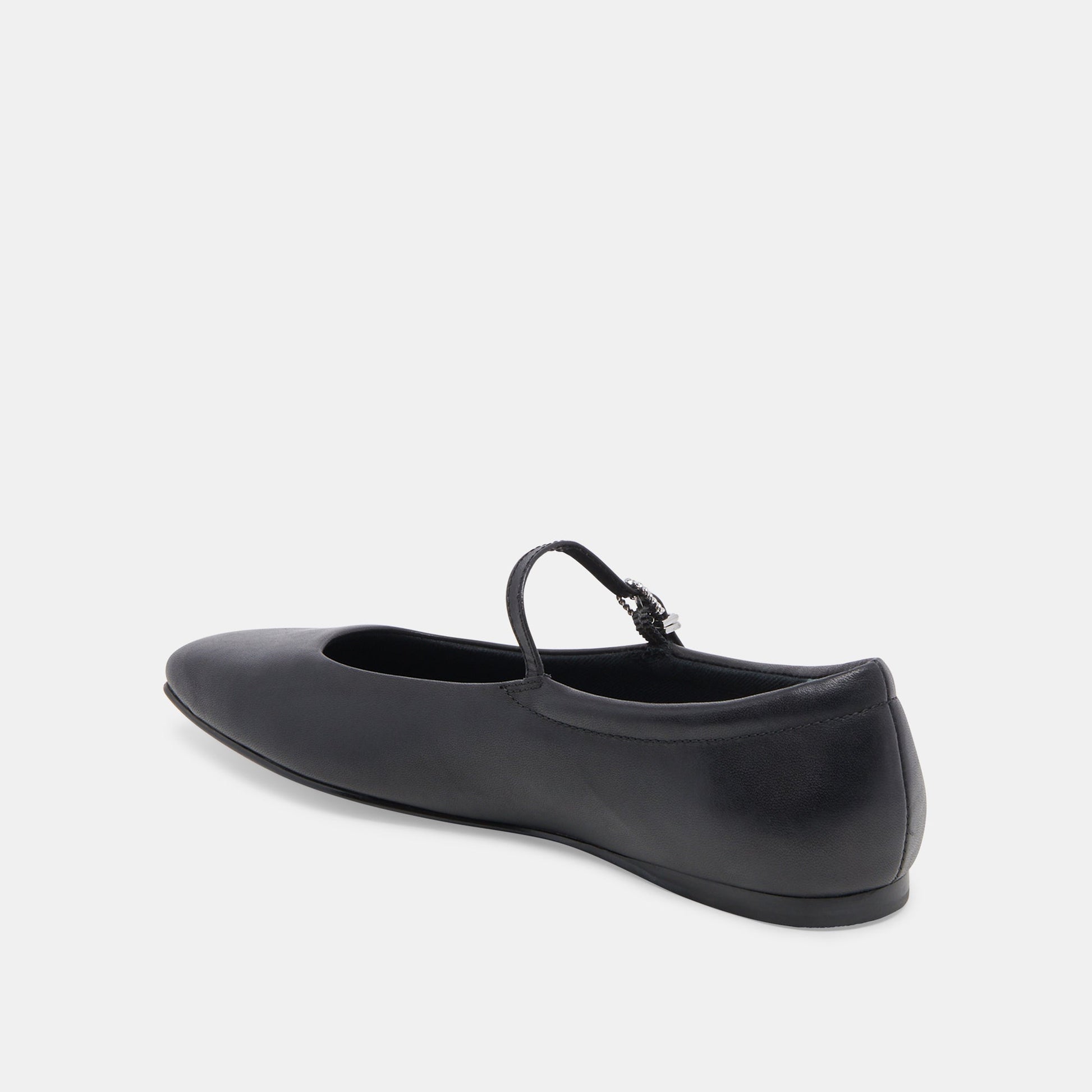 Reyes Black Leather Ballet Flats Dolce Vita