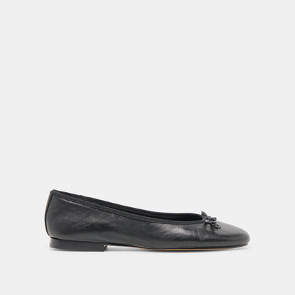 Ritla Black Leather Ballet Flats Dolce Vita