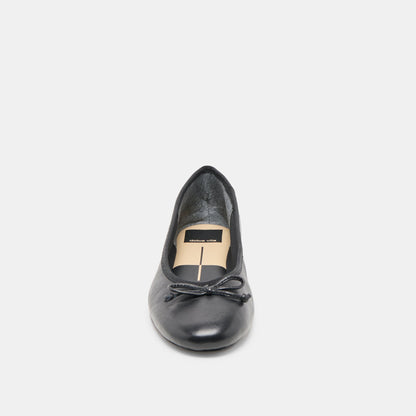 Ritla Black Leather Ballet Flats Dolce Vita