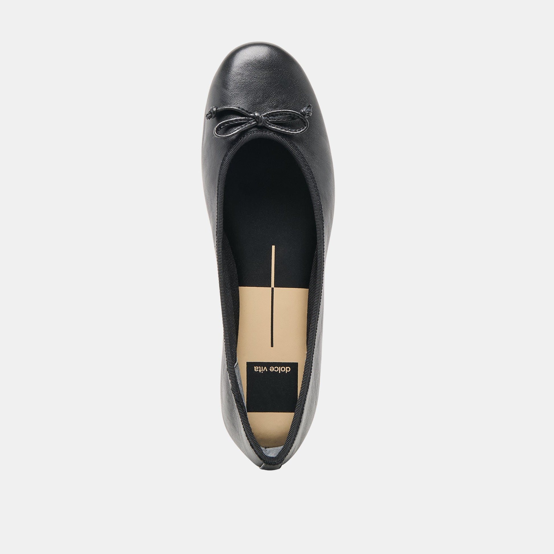Ritla Black Leather Ballet Flats Dolce Vita