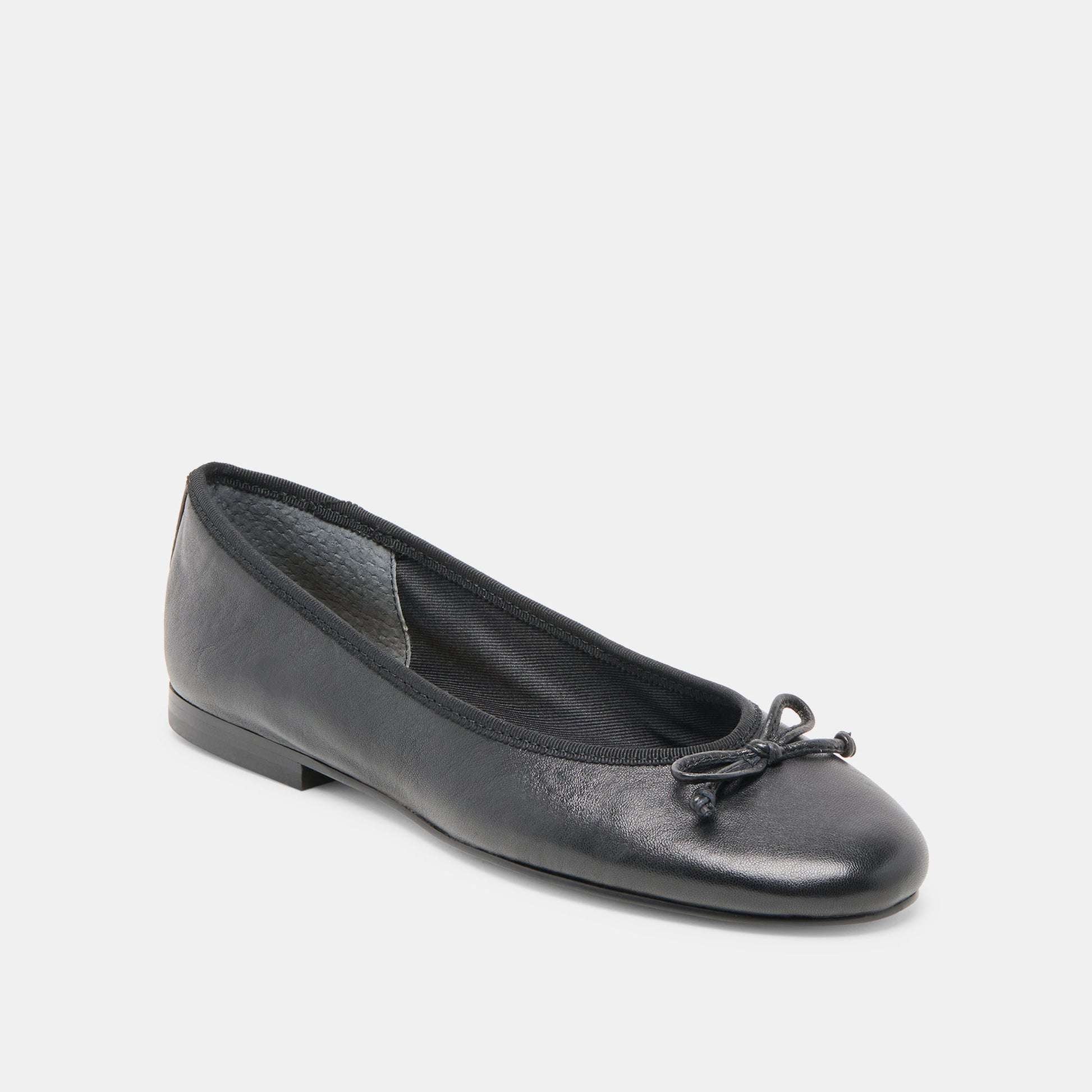 Ritla Black Leather Ballet Flats Dolce Vita