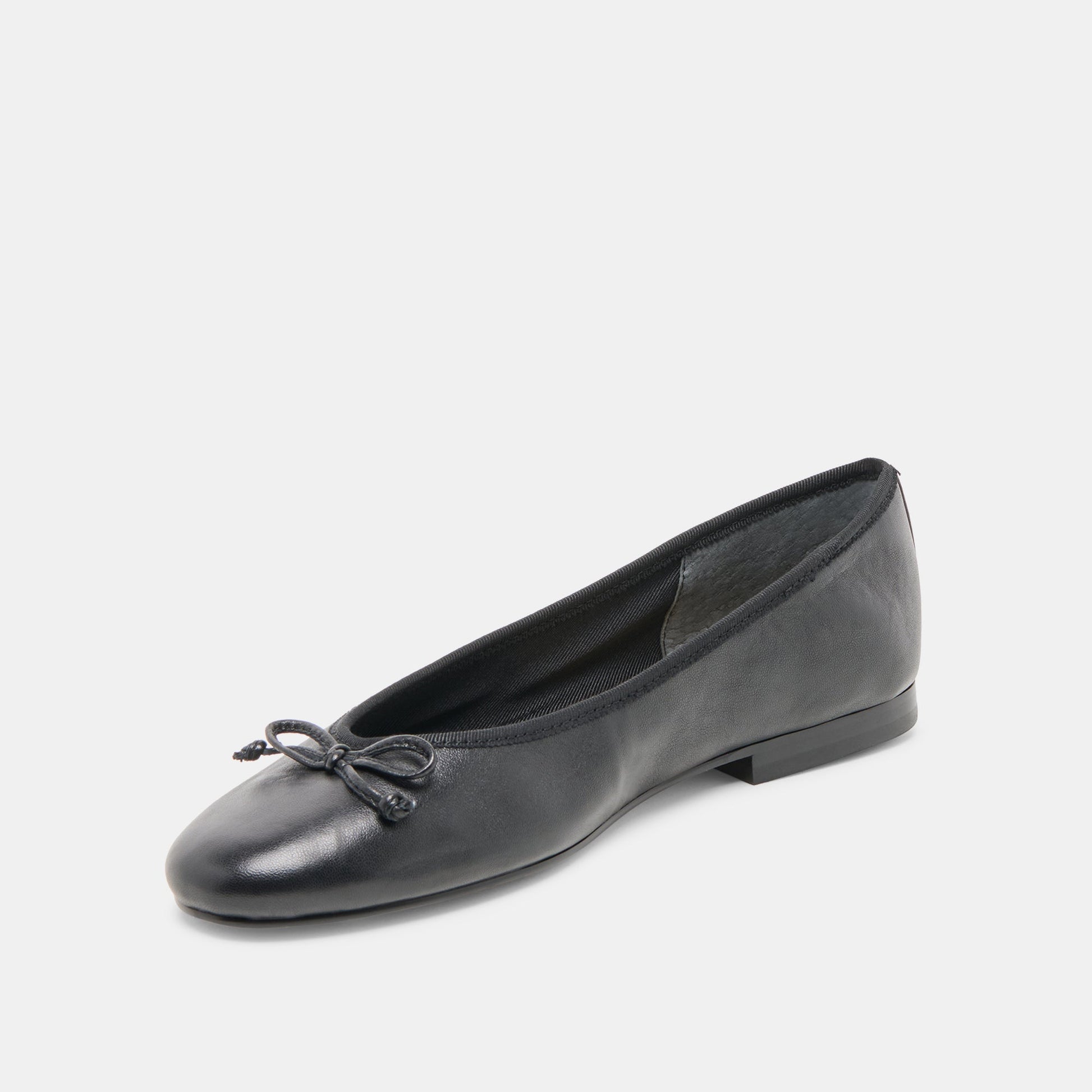 Ritla Black Leather Ballet Flats Dolce Vita