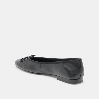 Ritla Black Leather Ballet Flats Dolce Vita