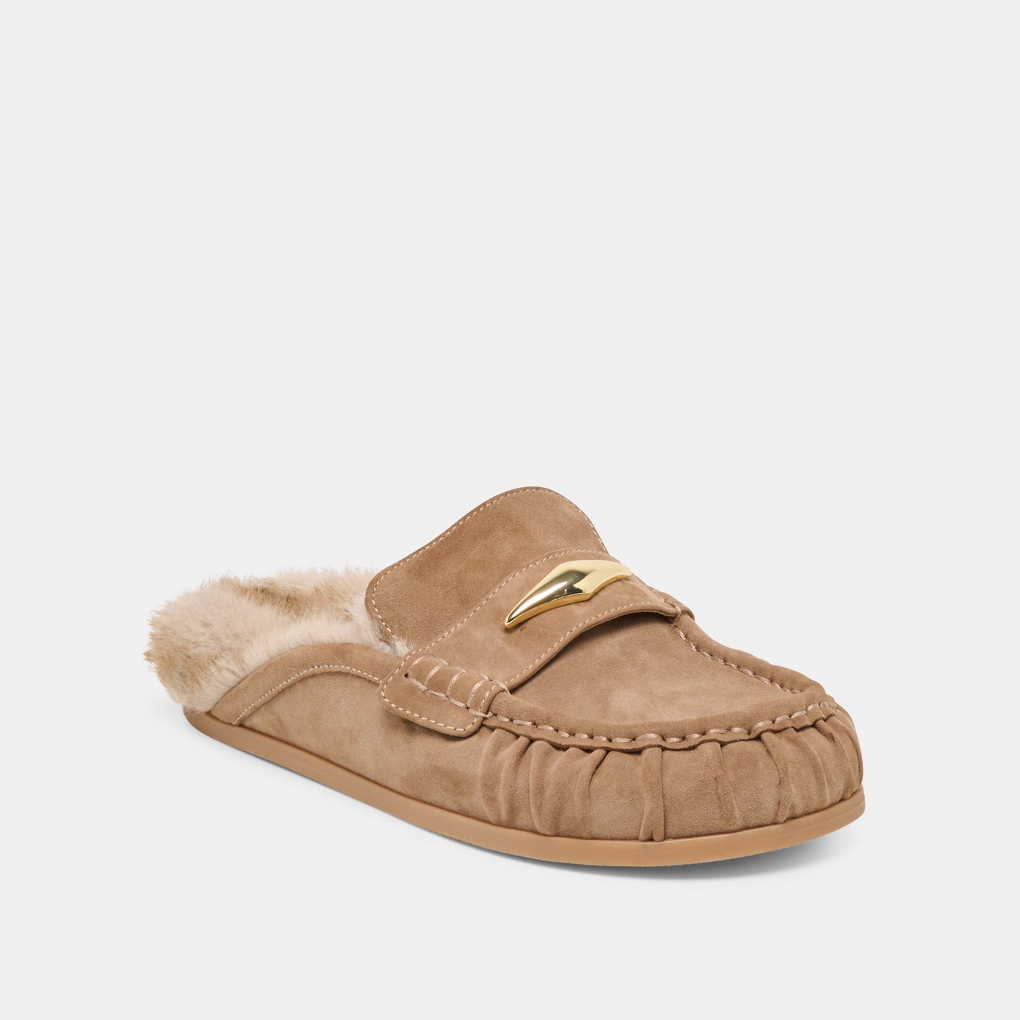 Jodero Plush Mushroom Suede Flats Dolce Vita